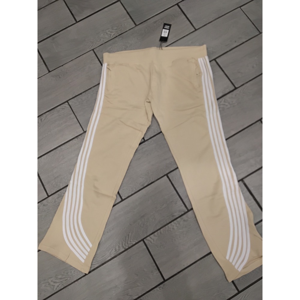 Urban Beast Mens Stripe Long Pant Khaki Tan White Side Stripes 2XL UB3024 NEW